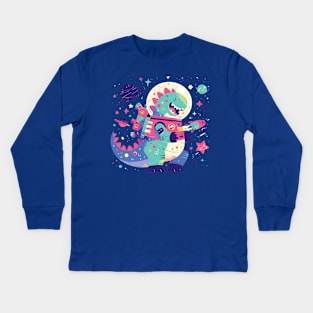 space dino Kids Long Sleeve T-Shirt